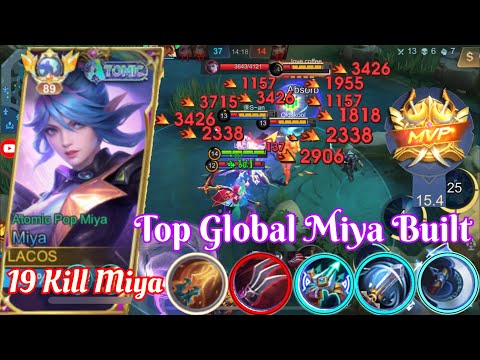 19 Kill Almost Savage Miya Gold Land God ! Miya Late Game Monster #mlbb #mobilelegends #miya