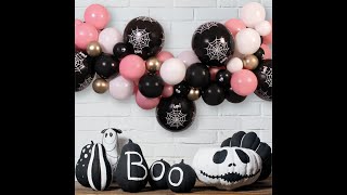 Sada na balonkovou girlandu - Halloween růžový