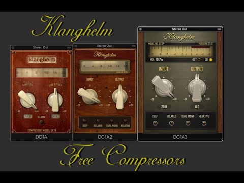 Klanghelm DC1A vs DC1A2 vs DC1A3 Free Compressors