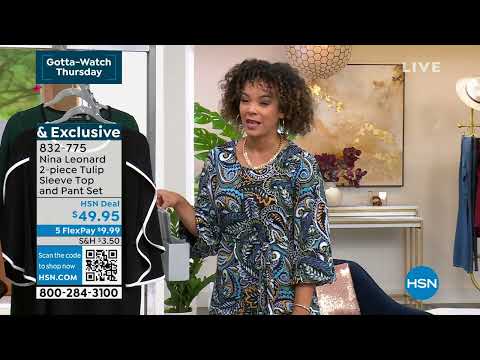 HSN | Nina Leonard Fashions 08.10.2023 - 11 AM