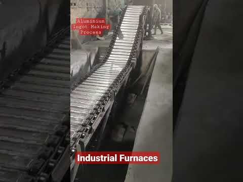 Rotary Furnace - Aluminium Ingot Making Process, INDUSTRIAL FURNACES INDIA #short
