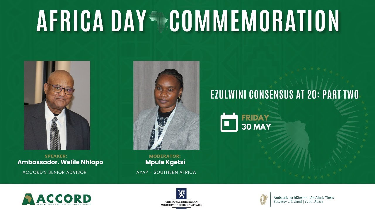 20 year anniversary of the Ezulwini Consensus with Ambassador Welile Nhlapo.