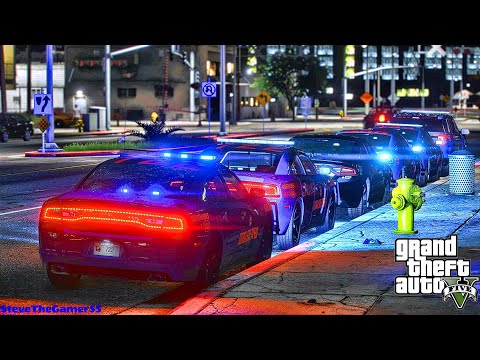 Playing GTA 5 As A POLICE OFFICER Highway Patrol| GSP 722|| GTA 5 Lspdfr Mod| 4K