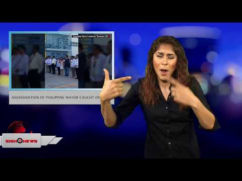 Assassination of Philippine mayor caught on CCTV (ASL - 7.2.18)