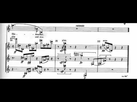 Anton Webern - Drei Volkstexte for Voice, Violin, and Clarinets, Op. 17 (1924-25) [Score-Video]
