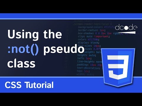 Using the not pseudo class CSS Tutorial
