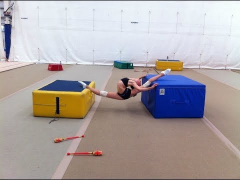 Rhythmic Gymnast at training - pivot (real time and slo-mo)