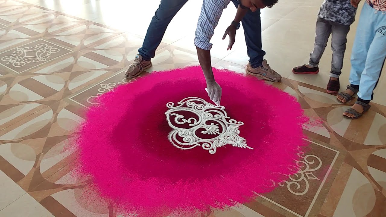 sanskar bharti rangoli design colourful by ganesh vedpathak