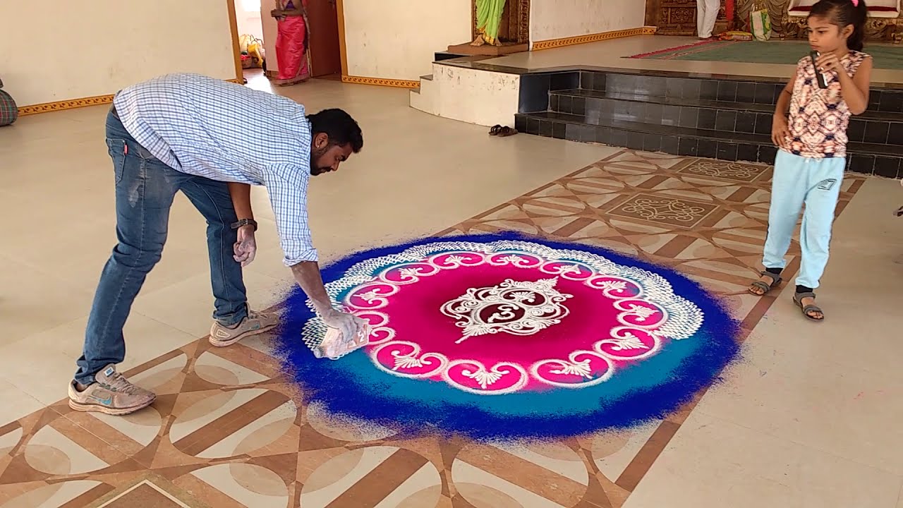 Sanskar bharti rangoli design colourful by ganesh vedpathak