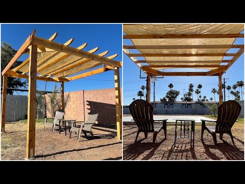 $500 Backyard Pergola Build! #DIY