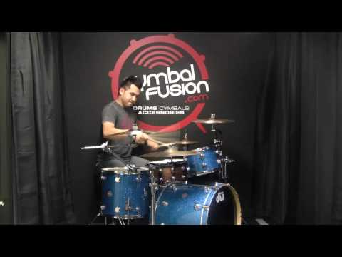 DW 3pc Maple Collector Series Drum Kit - Blue Glass