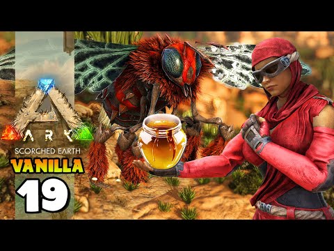 NOSSA PRIMEIRA ABELHA RAINHA GIGANTE!!! ARK: SCORCHED EARTH (VANILLA) 19