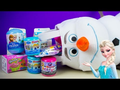 Frozen Surprise Olaf Stocking Fashems Unicorno Shopkins Season 4 Disney Toys Kinder Playtime Video