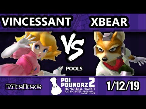 Poi Poundaz 2 - Vincessant (Peach) Vs. xbear (Fox) SSBM Singles Pools