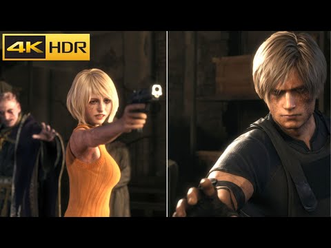 Evil Ashley Tries to Kill The Infected Leon & Transformation (All Scenes) - Resident Evil 4 Remake