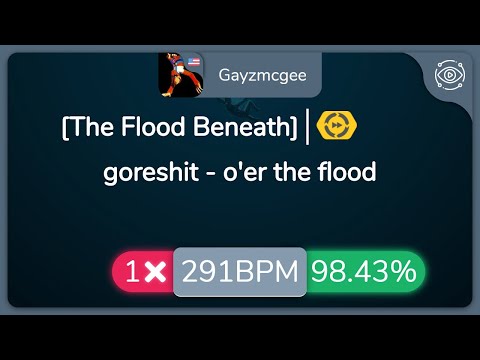[291BPM] Gayzmcgee | goreshit - o'er the flood [The Flood Beneath] +DT 98.43% {1❌} - osu!