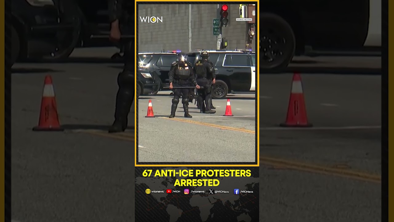 California Highway Patrol Arrests 67 Anti-Ice Protesters In Los Angeles | WION Shorts