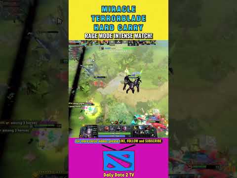 Terrorblade Miracle Highlights RAGE MODE INTENSE MATCH - Dota 2 Pro Gameplay - Daily Dota 2 TV