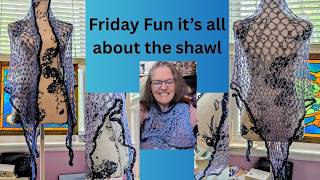 Friday Fun - I added beads to this beautiful Solomon's (Love) Knot crocheted shawl
