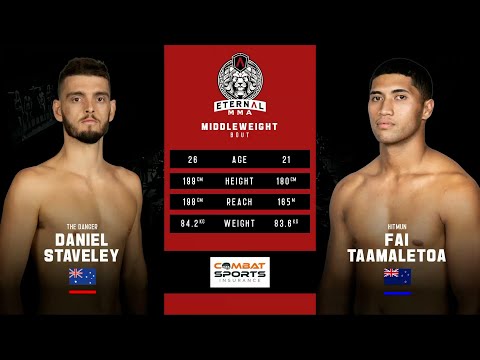 ETERNAL MMA 54 - DANIEL STAVELEY VS FAI TAAMALETOA - MMA FIGHT VIDEO