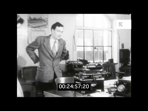 1950s Press Agency Newsroom, Teleprinter in HD | Kinolibrary