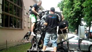 preview picture of video 'Auto Moto Show 02.06.2013 Skaryszew Stunt na stelażu HONDA'