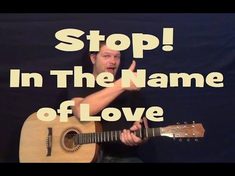 Stop! In the Name of Love (The Supremes) Easy Guitar Lesson How to Play Tutorial