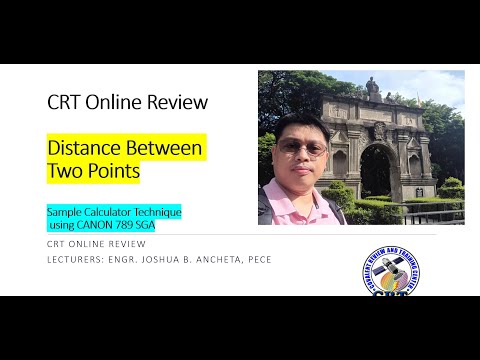 Canon 789SGA Calculator Technique |  Distance Formula