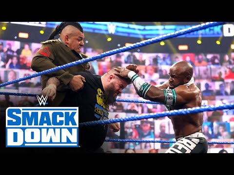 Big E, Sami Zayn and Kevin Owens derail Apollo Crews’ Medal Ceremony: SmackDown, May 14, 2021