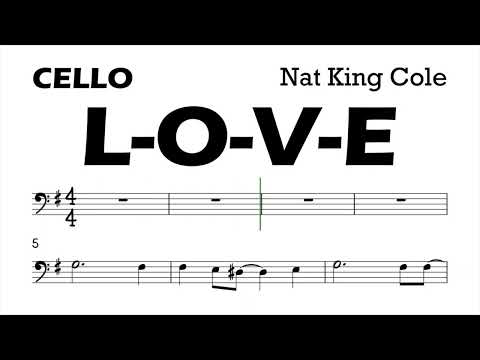 L-O-V-E Nat King Cole Cello Sheet Music Backing Track Play Along Partitura LOVE