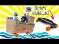 Giant Cardboard Box Pirate Ship Using Electric Skateboard Kids Pirate Face Paint