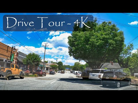Driving Throughout Canton, Georgia - Suburb Tour - 4K
