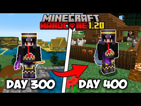 I Survived 400 Days on a Deserted Island in Hardcore Minecraft 1.20...