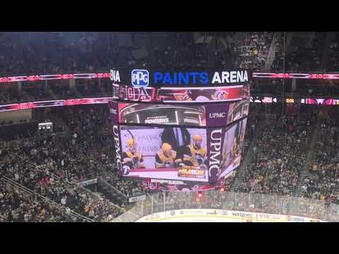 Evgeni Malkin 1,000th Point on Kessel Goal (LIVE - IN ARENA) 3/12/19