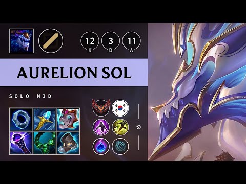 Aurelion Sol Mid vs Galio - KR Grandmaster Patch 25.16