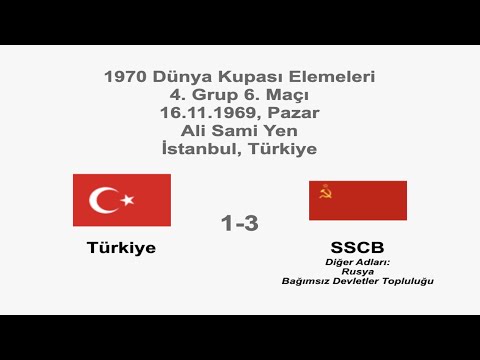 Turkey 1-3 CCCP 16.11.1969 - FIFA World Cup 1970 Qualifying Round 4th Group Matchday 6 (2nd Goal)