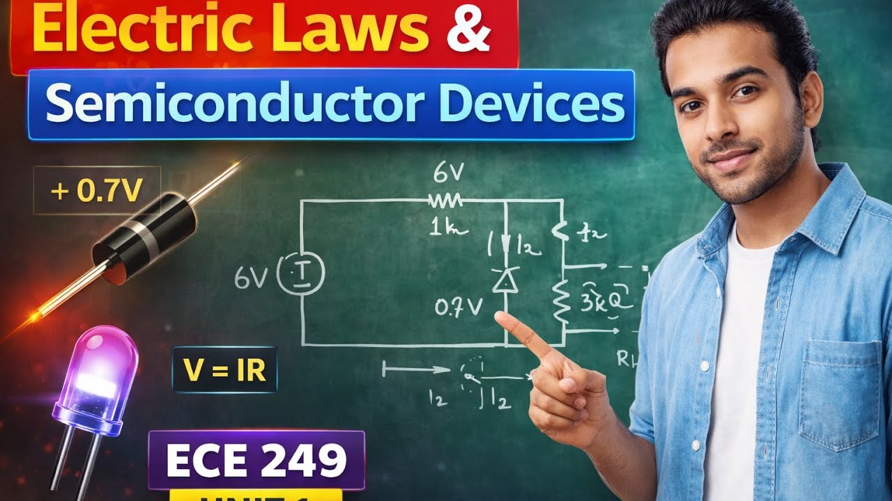 Electric laws and semiconductor divices ECE 249 Unit 1| most important questions for CA, Mid term 