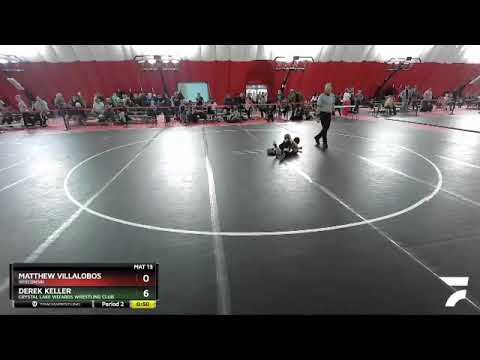 58-59 Lbs Round 1 - Derek Keller, Crystal Lake Wizards Wrestling Club Vs Matthew Villalobos, Wisco