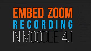 Embed a Zoom Video into Your Online Course