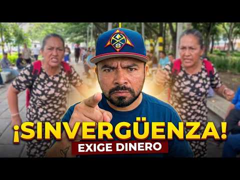 ¡SINVERGÜENZA! MUJER EXIGE DINERO EN EL PARQUE LIBERTAD
