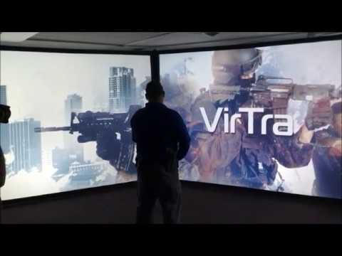 Sioux City Police Sgt. Steve TenNapel demonstrates new training simulator