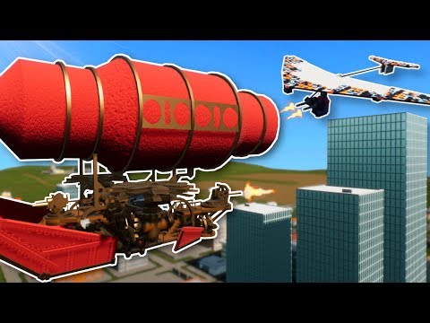 AIRSHIP ATTACKS LEGO CITY! - Brick Rigs Multiplayer Gameplay - Lego Blimp Battle