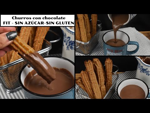 Churros con chocolate fit - SIN AZUCAR - SIN GLUTEN