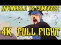 4K Invincible Vs Conquest Full Fight Mark Vs Conquest BRUTAL Final Battle Invincible Season 3