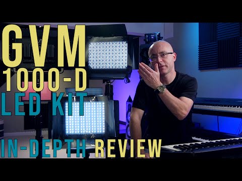 GVM RGB LED Studio Video Light Bi-Color Soft 2-Light Panel Kit with High-Quality LED Bead