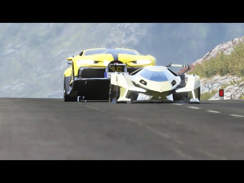 Bugatti Chiron Pur Sport vs Lamborghini V12 Vision GT at Highlands