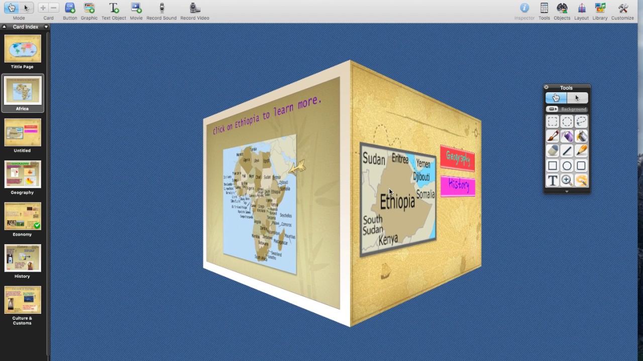 HyperStudio on African Country