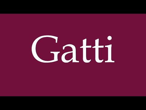How to Pronounce ''Gatti'' Correctly in German