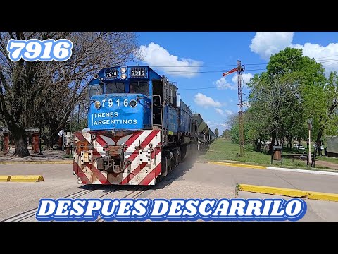 LOCOMOTORA 7916 POR MOCORETA DESPUES DESCARRILO 04/10/25 