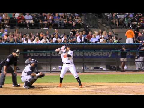 Ducks Ray Navarette Hit Vs BlueCrabs 7/30/13 HD